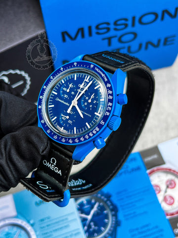 Reloj Swatch x Omega Bioceramic Moonswatch Mission to Neptune SO33N100 Original