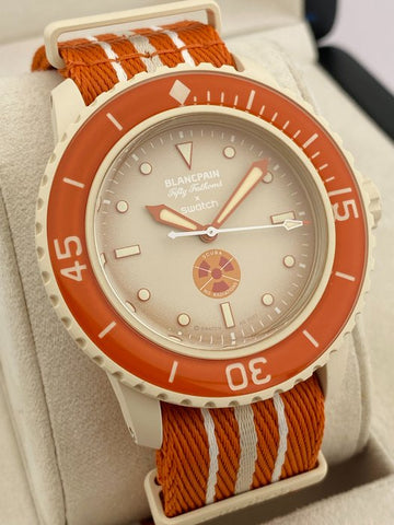 Reloj Blancpain x Swatch Scuba Fifty Fathoms Arctic Ocean SO35N100 Original